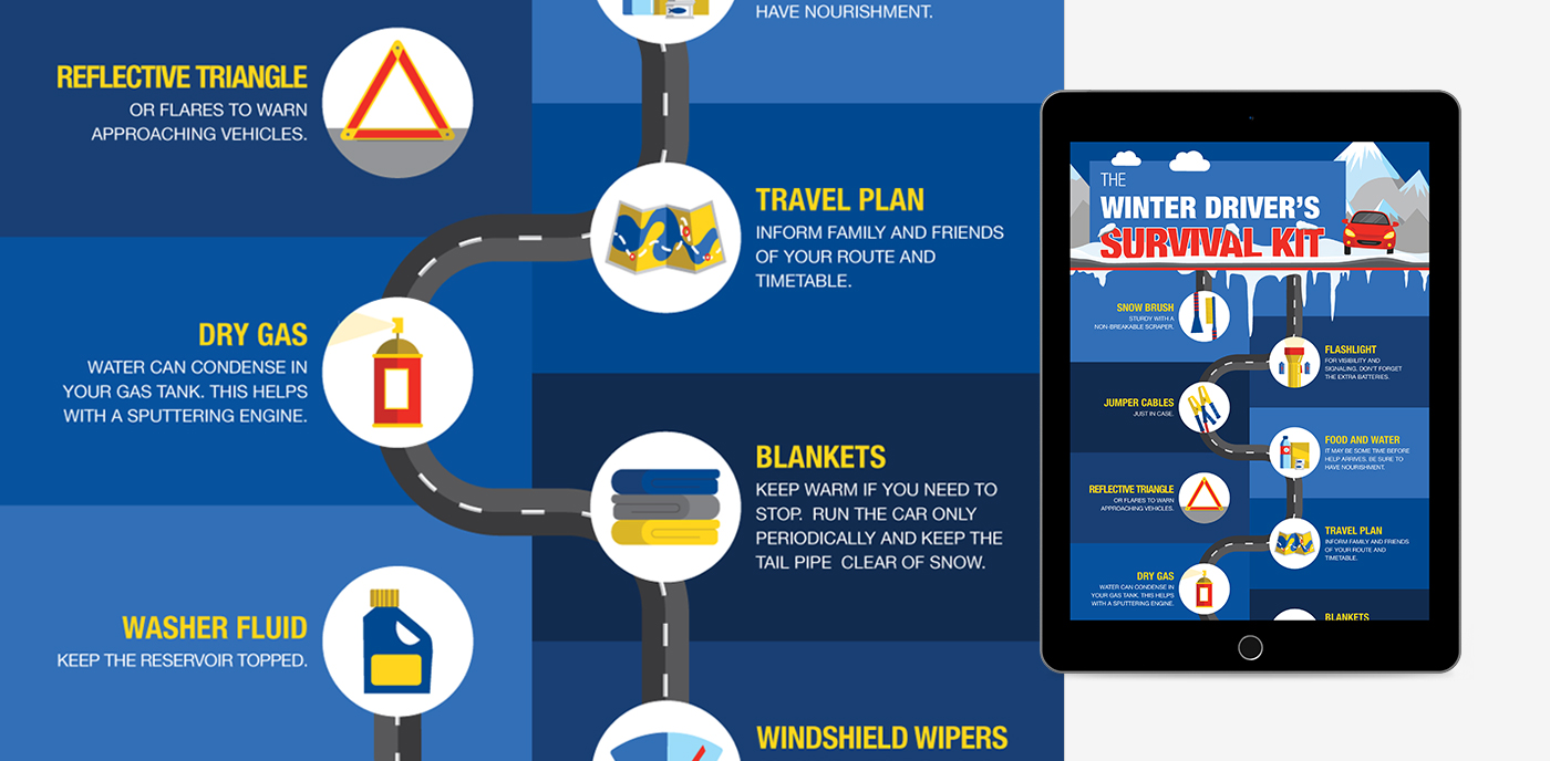 Monro Winter Driver's Survival Kit infographic