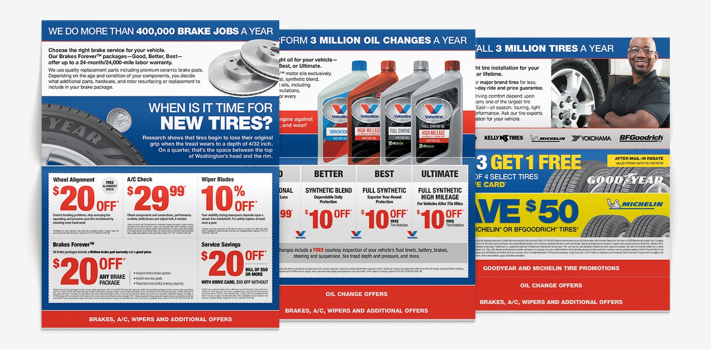 Tire Choice coupon book spreads